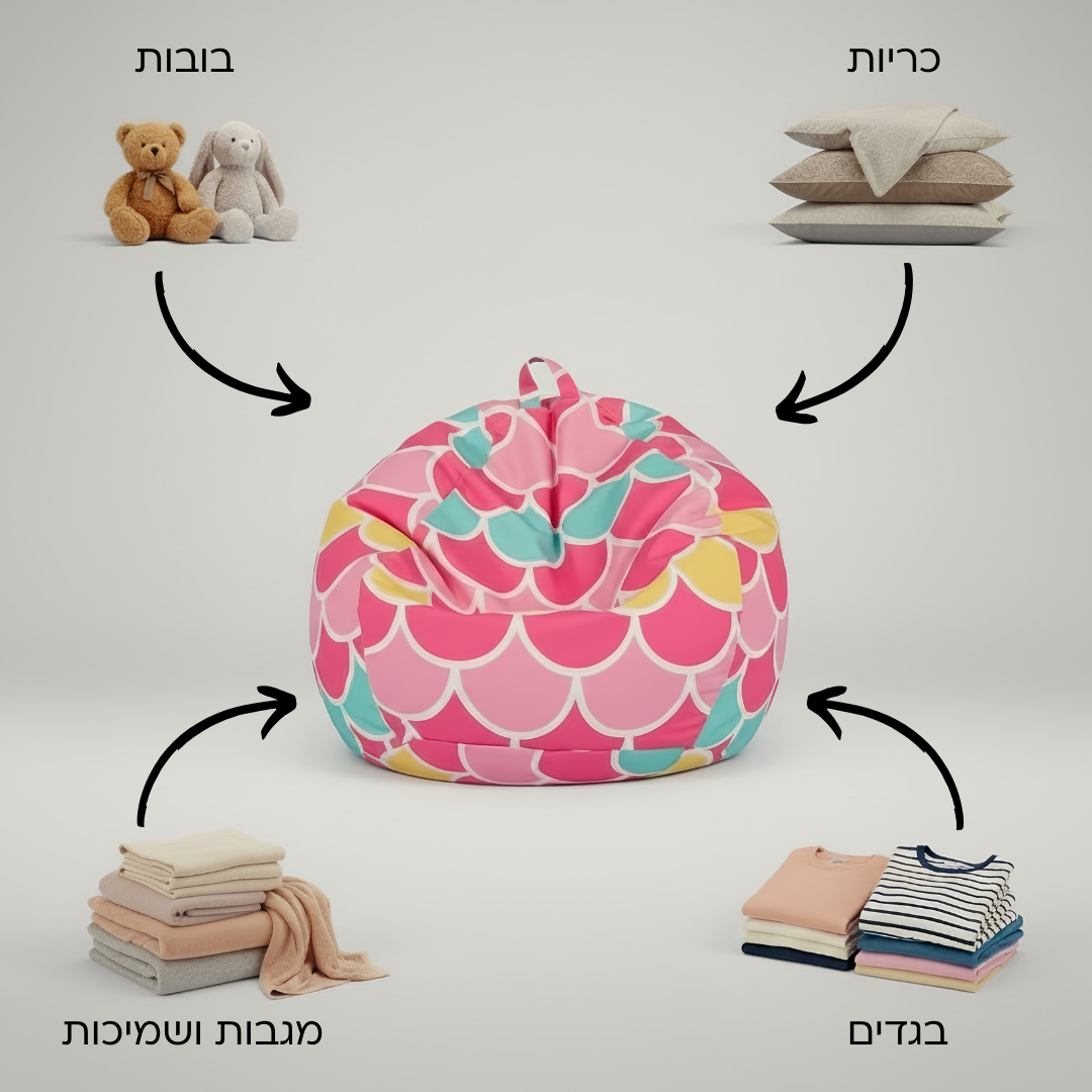 Poofy - פוף אחסון וישיבה חלומית לילדים